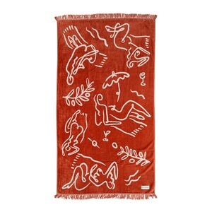 NEW Business & Pleasure Beach Towel Le Basque Le Sirenuse Rust